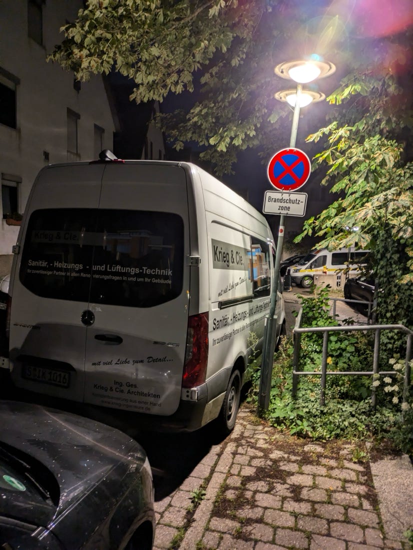 Brandschutzzone, Falschparker, Stuttgart, Kunstprojekt